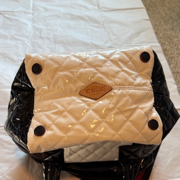 MZ Wallace Black and White Quilted Crossbody Bag - Picture 4 of 4